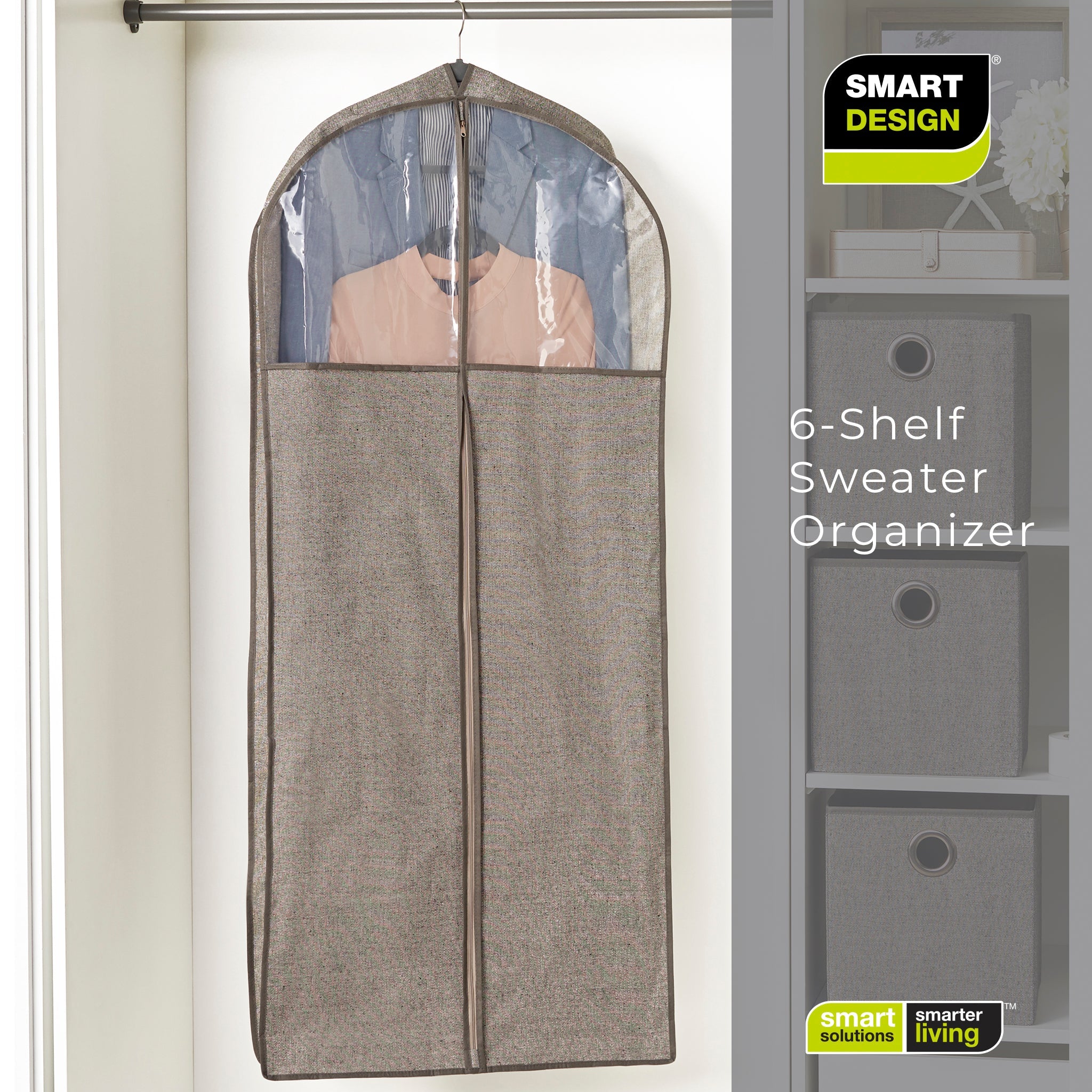 Canvas Gusseted Garment Bag Hanger - 24 x 54 Inch - Smart Design® 4