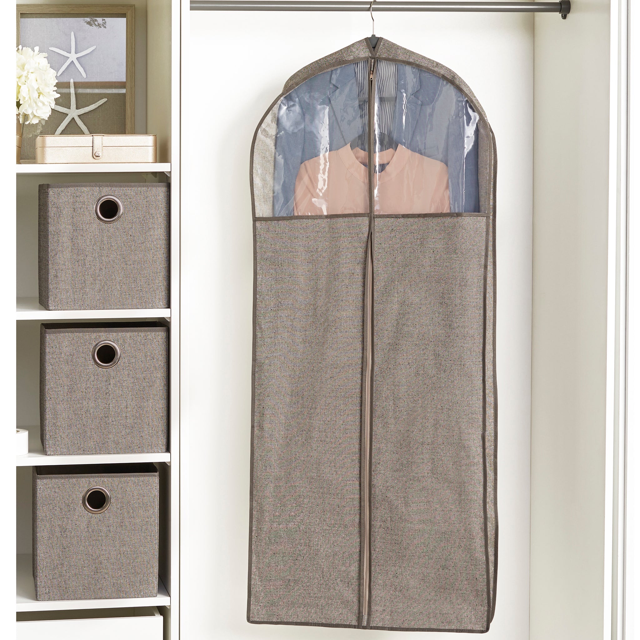 Canvas Gusseted Garment Bag Hanger - 24 x 54 Inch - Smart Design® 2