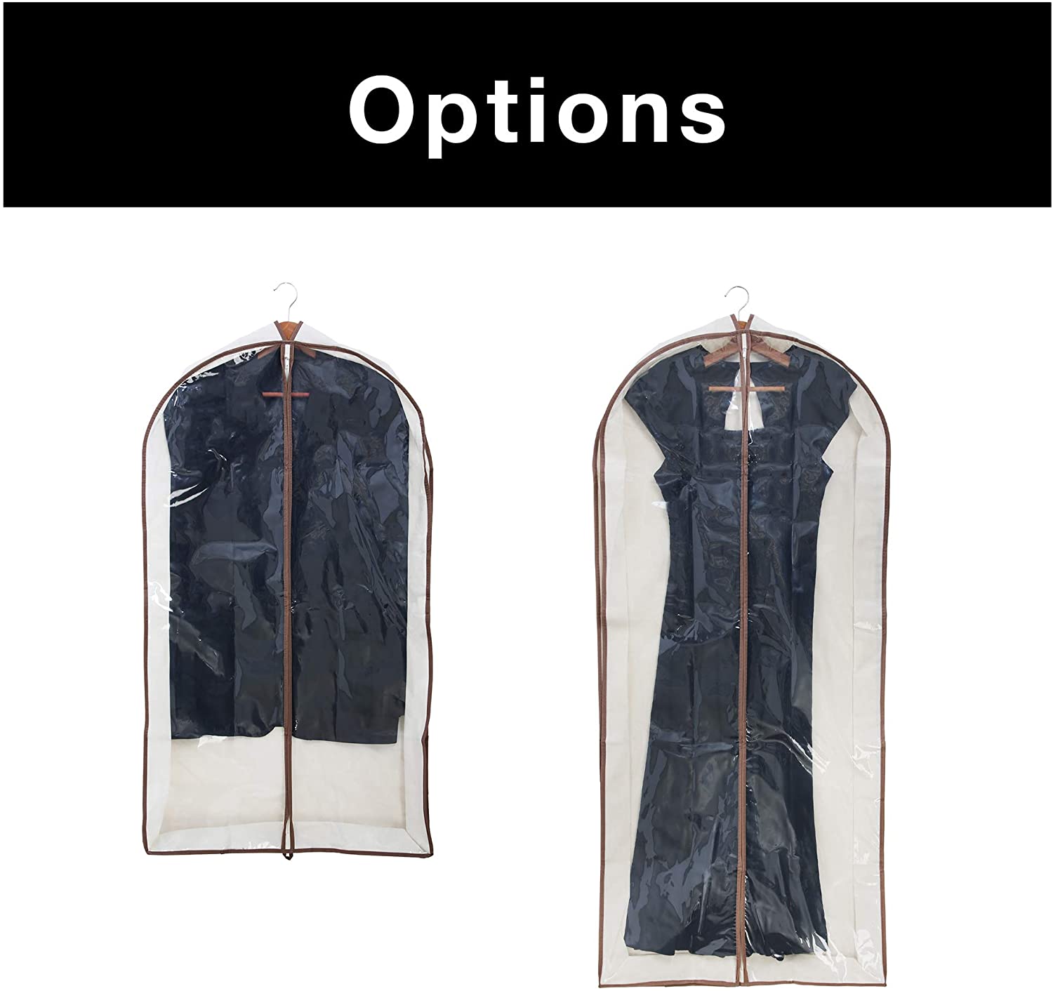 Canvas Gusseted Garment Bag Hanger with Cedar Wood - 24 x 42 Inch - Natural Canvas - Smart Design® 6
