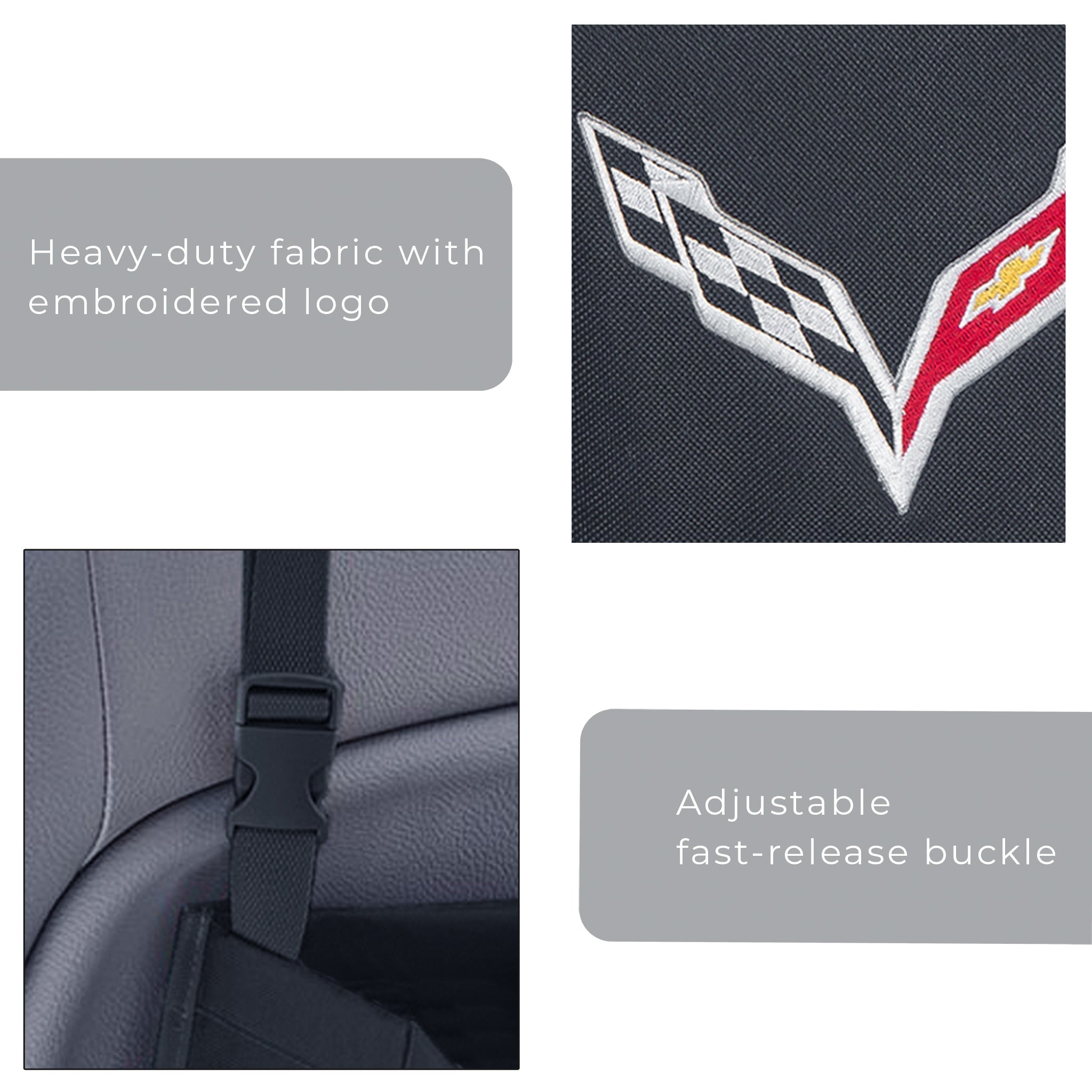 Chevrolet Over The Seat Vehicle Waste Bag with Adjustable Strap - Smart Design® 10