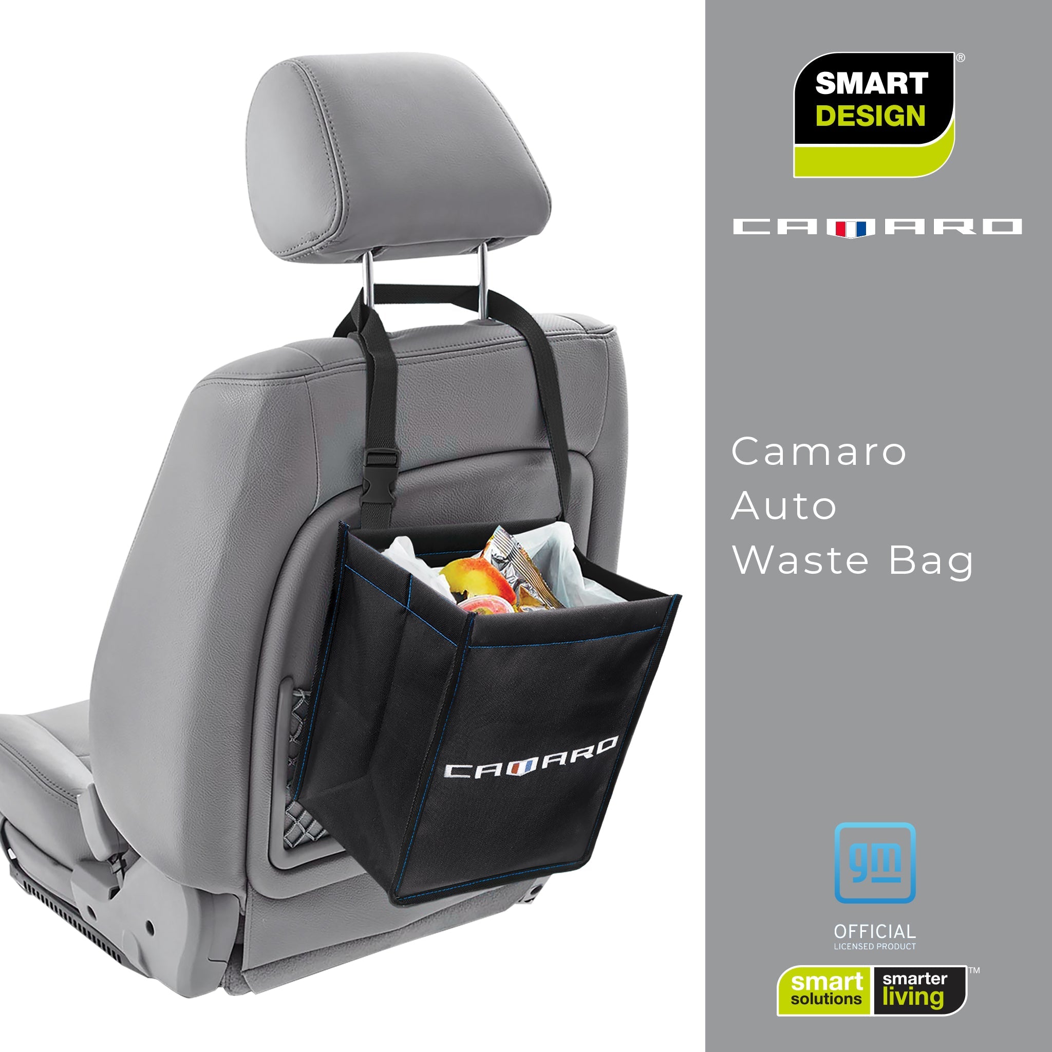 Chevrolet Over The Seat Vehicle Waste Bag with Adjustable Strap - Smart Design® 18