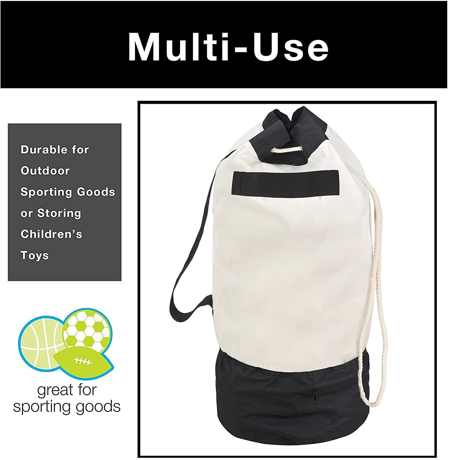 Collegiate Heavy Duty Duffel Bag with 2-Compartments - Smart Design® 27