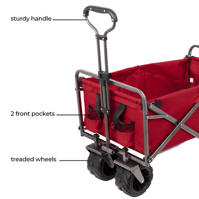 Collegiate Heavy-Duty Utility Collapsible Sports Wagon - Smart Design® 3