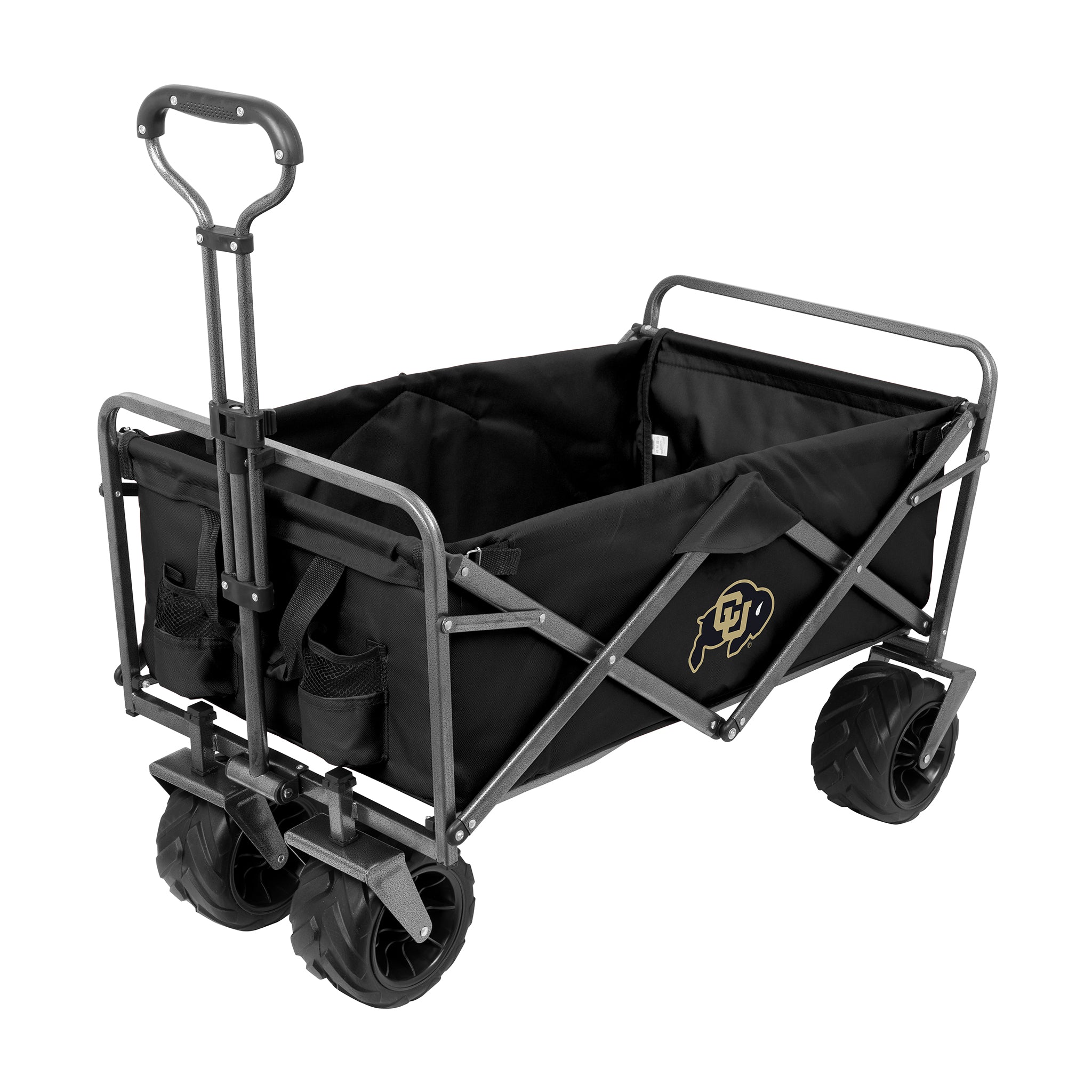 Collegiate Heavy- Duty Utility Collapsible Wagon- Arkansas Razorback Wagon - Smart Design® 1