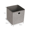 Cube Organizer with Riveted Reinforced Handles - Set of 6 - Gray - Smart Design® 3