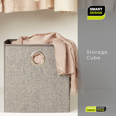 Cube Organizer with Riveted Reinforced Handles - Set of 6 - Gray - Smart Design® 4