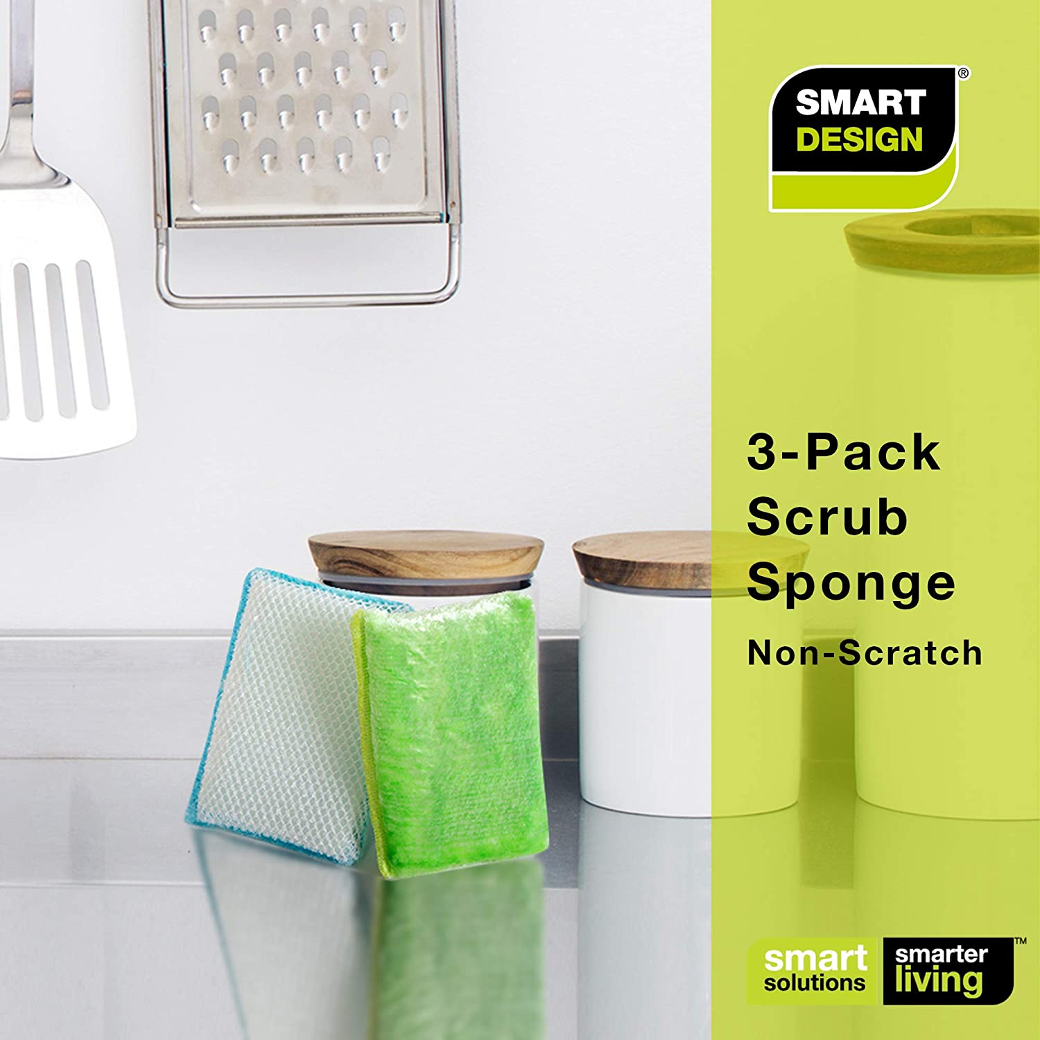 Delicate Use Smart Cloth Scrub Sponge with Odorless Rayon Fiber - Smart Design® 4