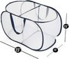 Deluxe Mesh Pop-Up 2-Compartment Laundry Sorter Hamper Basket - White - Smart Design® 3
