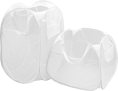 Deluxe Mesh Pop Up Rectangle and Square Hamper Combo - Gray - Smart Design® 8