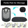 Deluxe Mesh Pop Up Square Laundry Hamper with Side Pocket and Handles - VentilAir Fabric - Collapsible Smart Design® 14