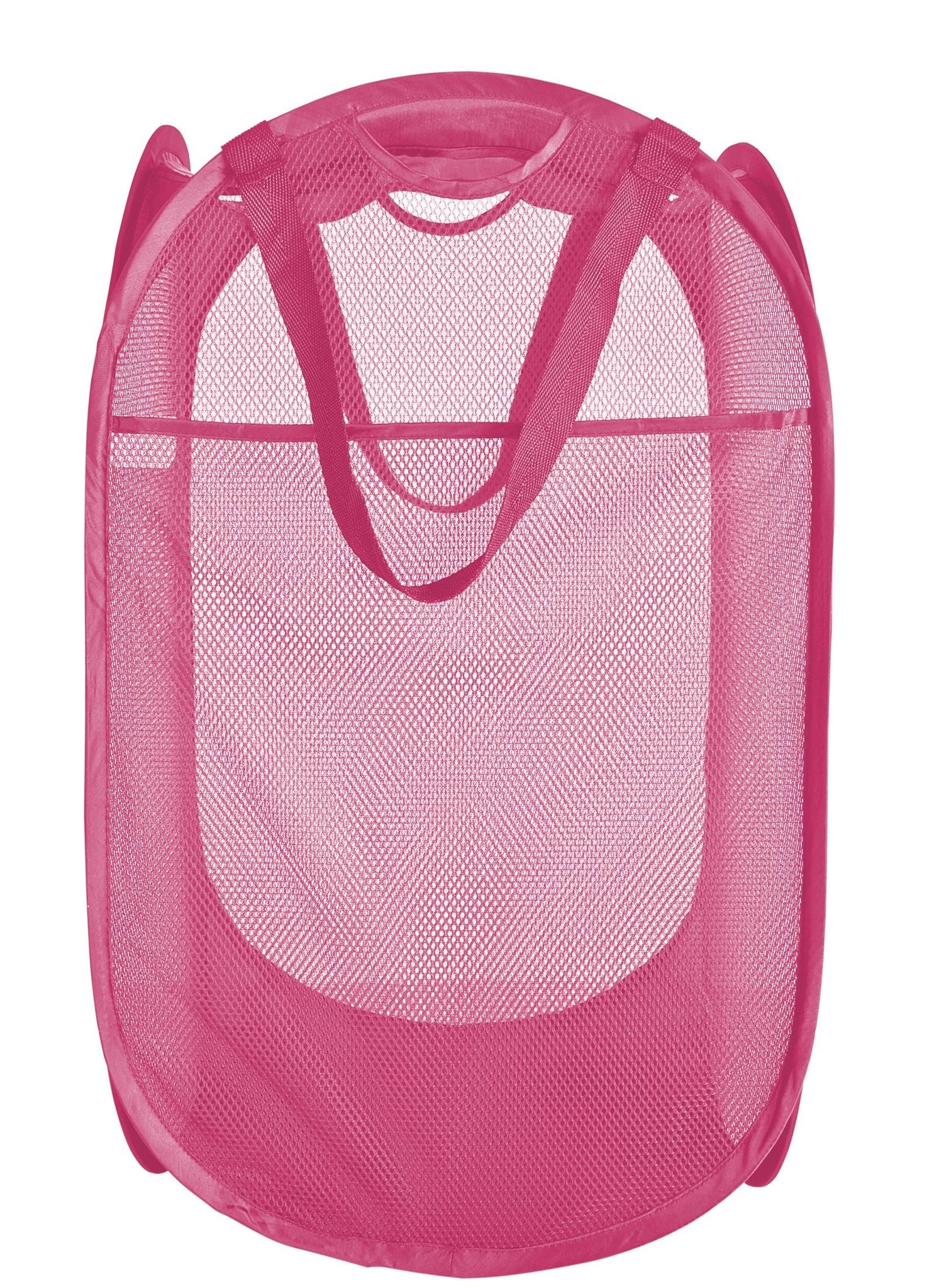 Smart Design | Deluxe Mesh Pop Up Square Laundry Hamper Pink