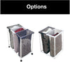 Deluxe Rolling Triple-Compartment Laundry Sorter Hampers with Wheels - Holds 9 Loads - Smart Design® 6