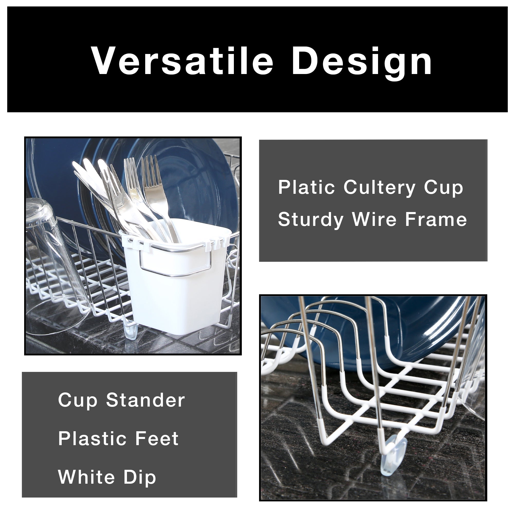 Dish Drainer Rack for In Sink or Counter Drying - Large - Smart Design® 9