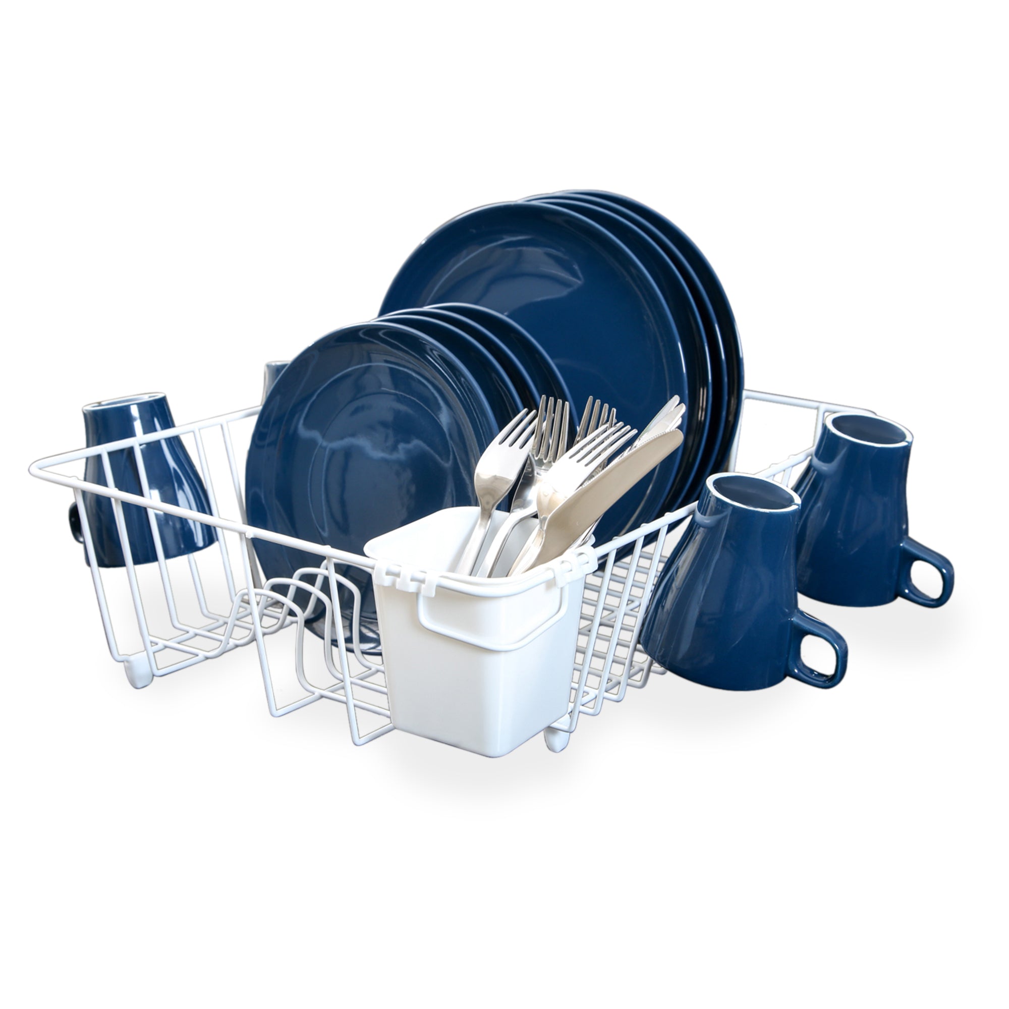 Smart Design Dish Drainer Rack with in Sink or Counter Drying - Chrome