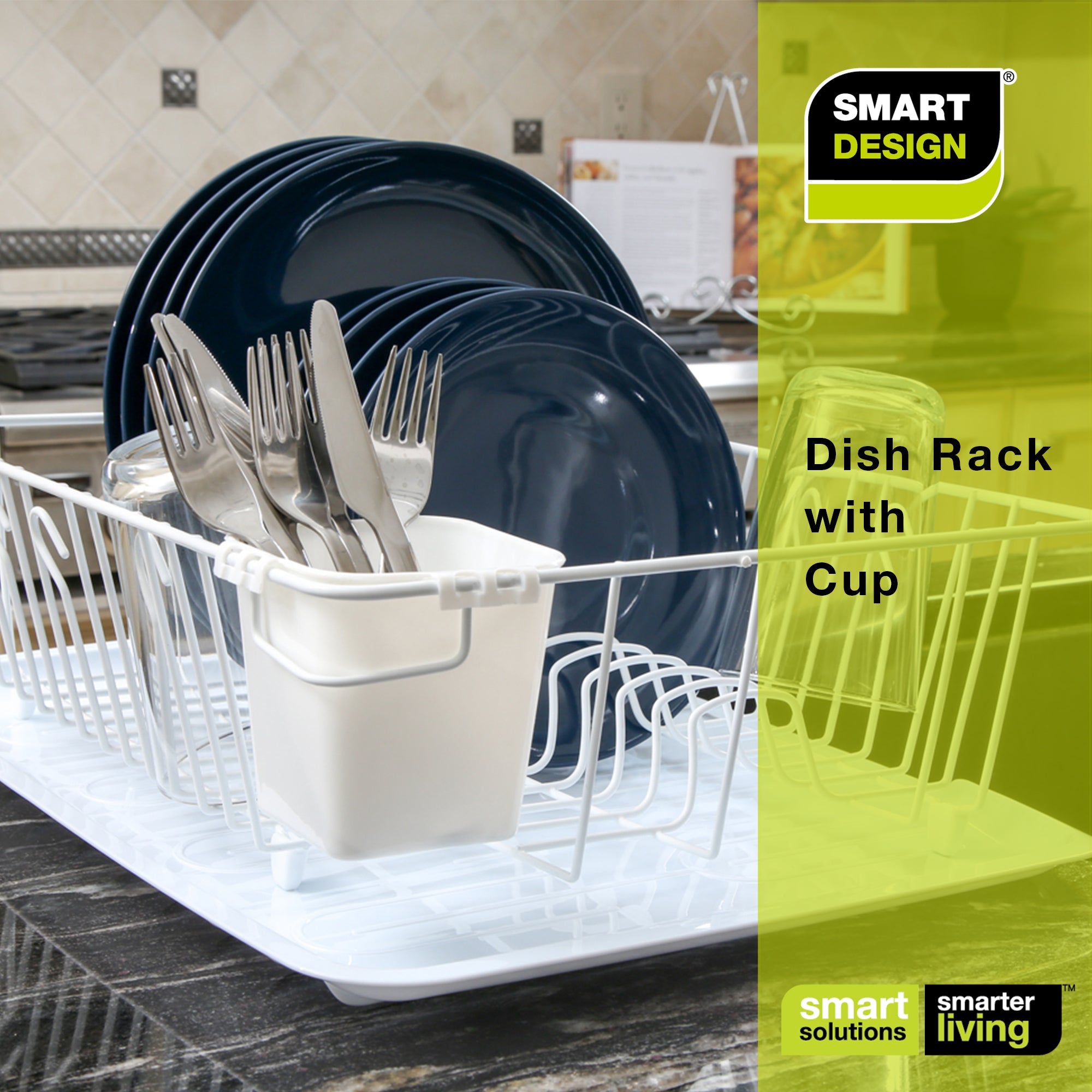 Dish Drainer Rack for In Sink or Counter Drying - Large - Smart Design® 26