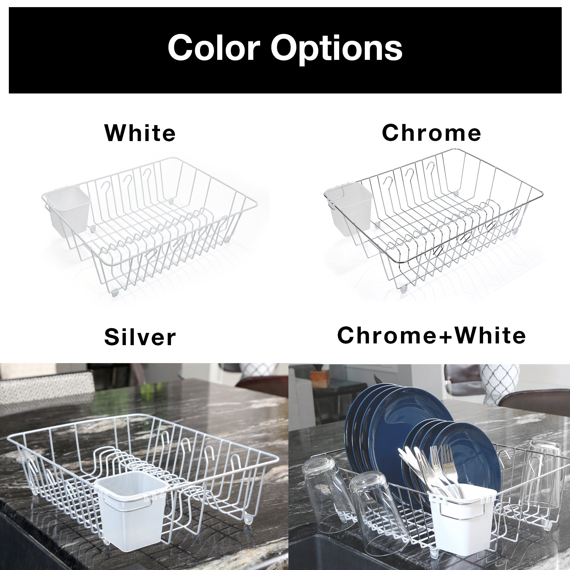 Dish Drainer Rack for In Sink or Counter Drying - Large - Smart Design® 25