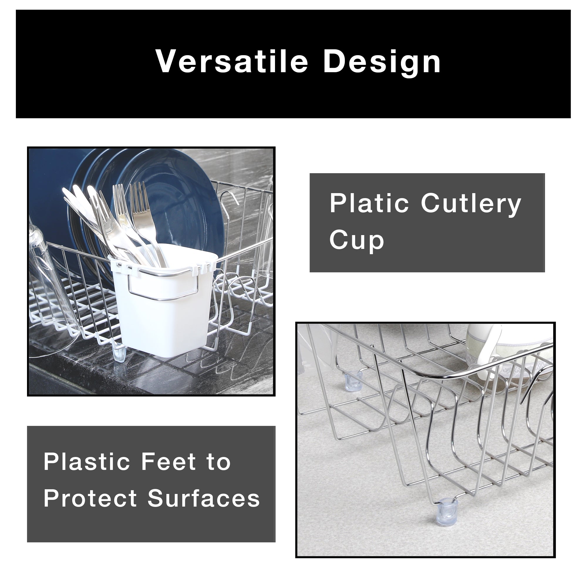 Dish Drainer Rack for In Sink or Counter Drying - Large - Smart Design® 23