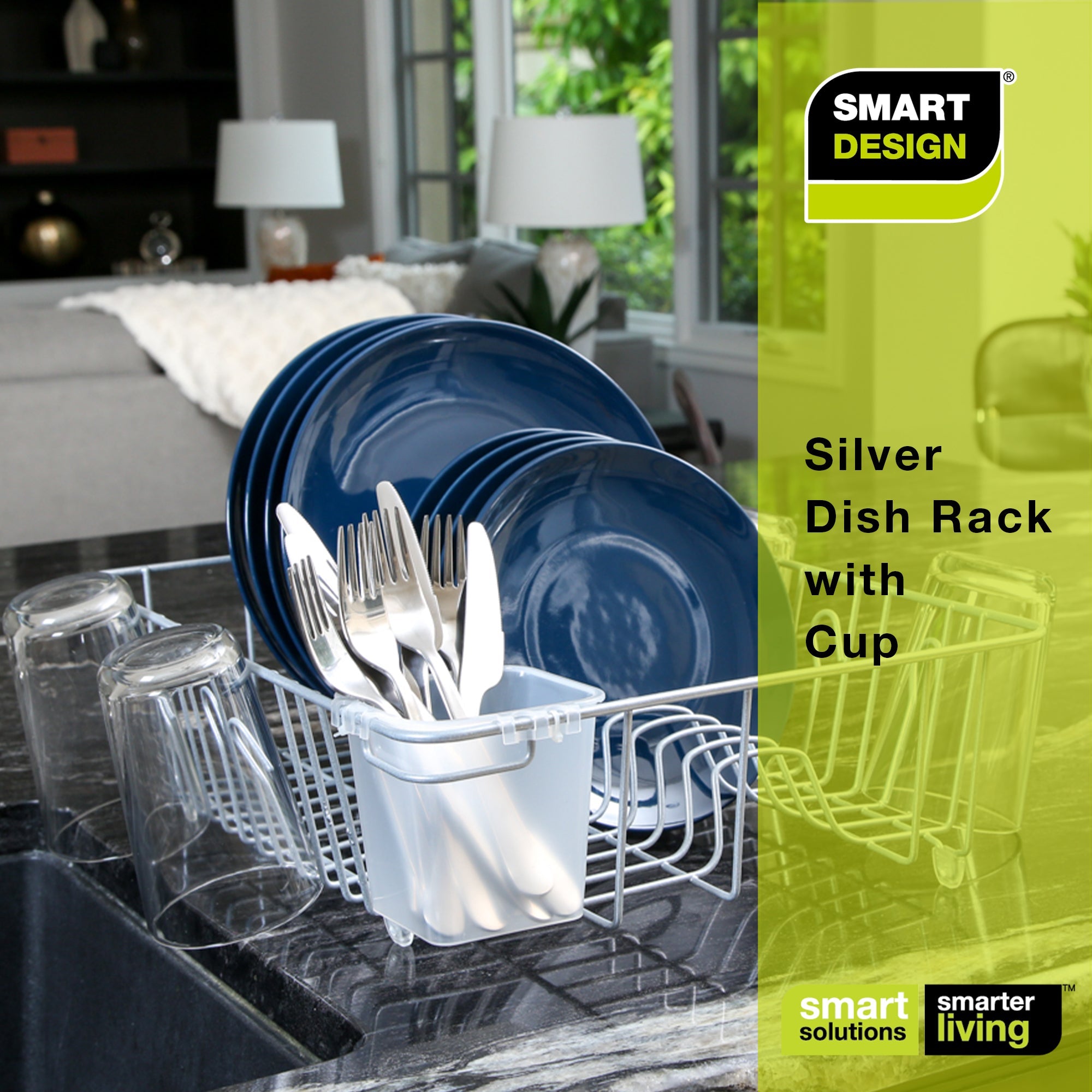 Dish Drainer Rack for In Sink or Counter Drying - Large - Smart Design® 33