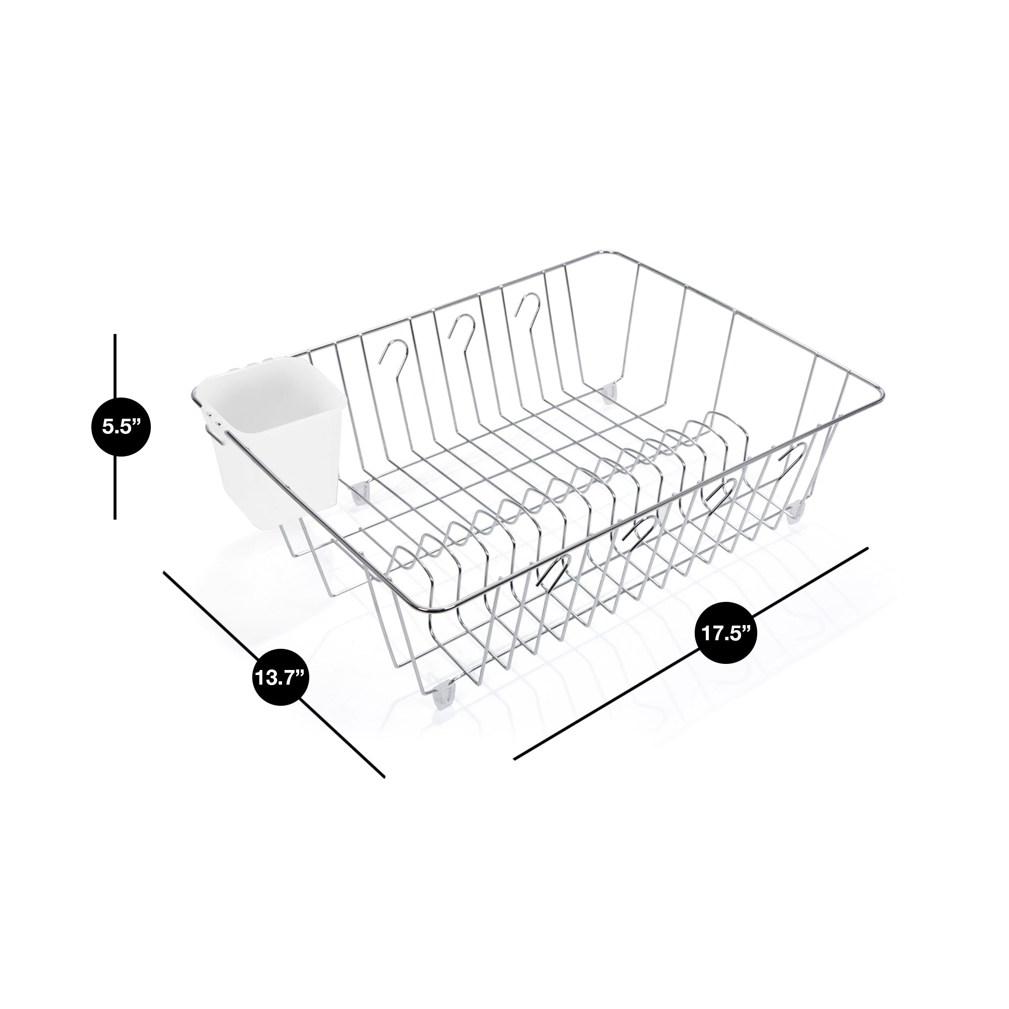 Dish Drainer Rack for In Sink or Counter Drying - Large - Smart Design® 3