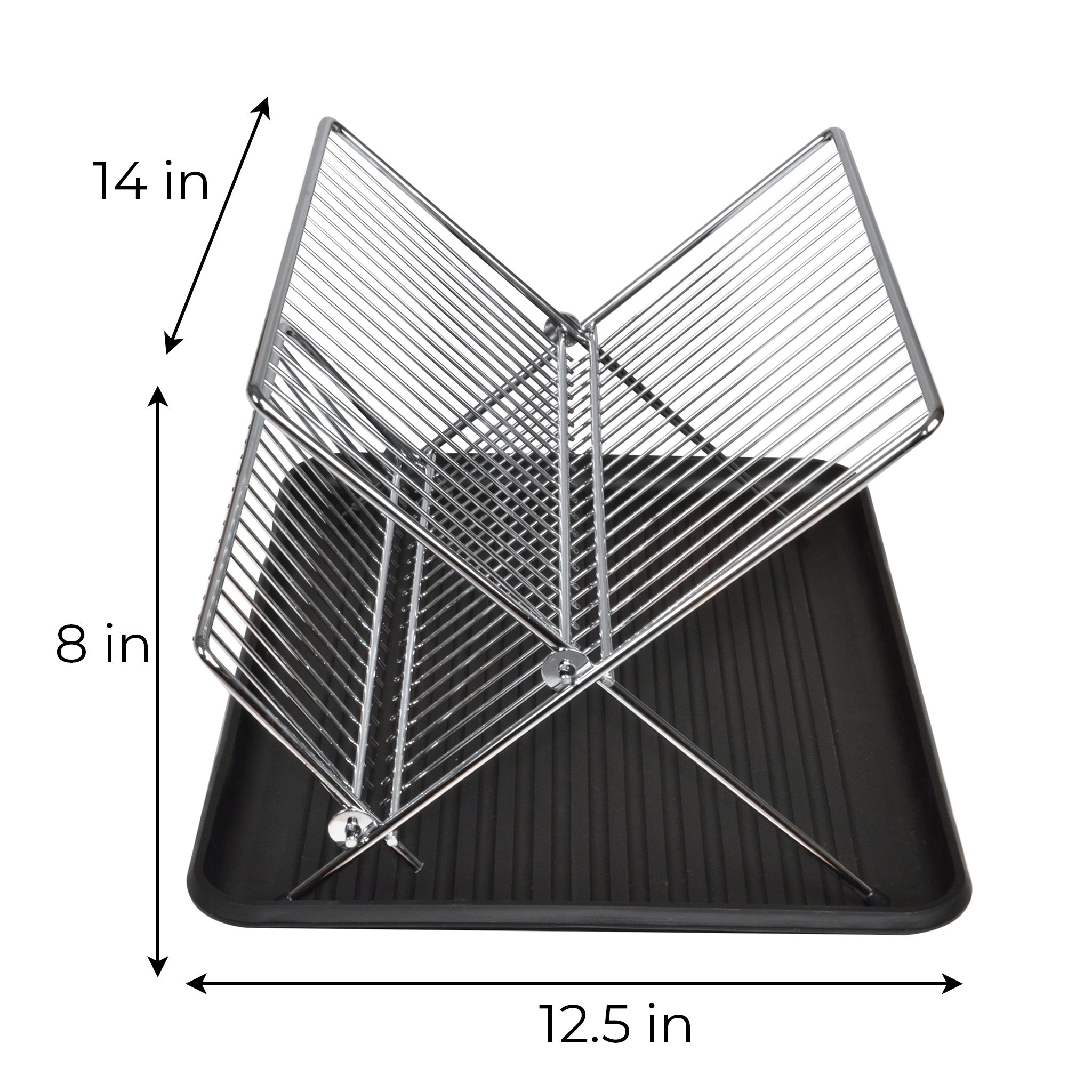 Dish Drainer Rack with In-Sink or Counter Drying - Chrome - Smart Design® 5