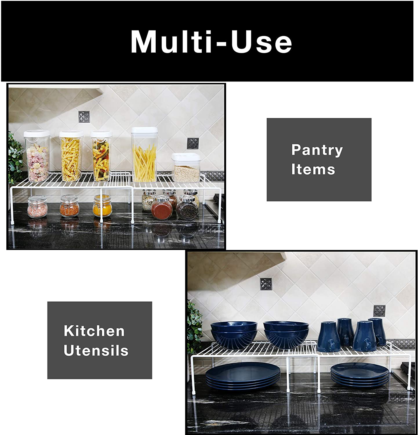 Expandable Cabinet Storage Rack | Smart Design® Kitchen