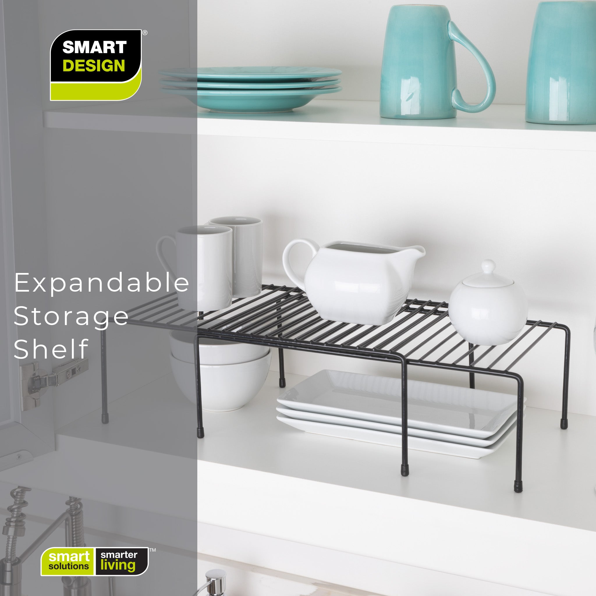 Expandable Cabinet Storage Rack | Smart Design® Kitchen