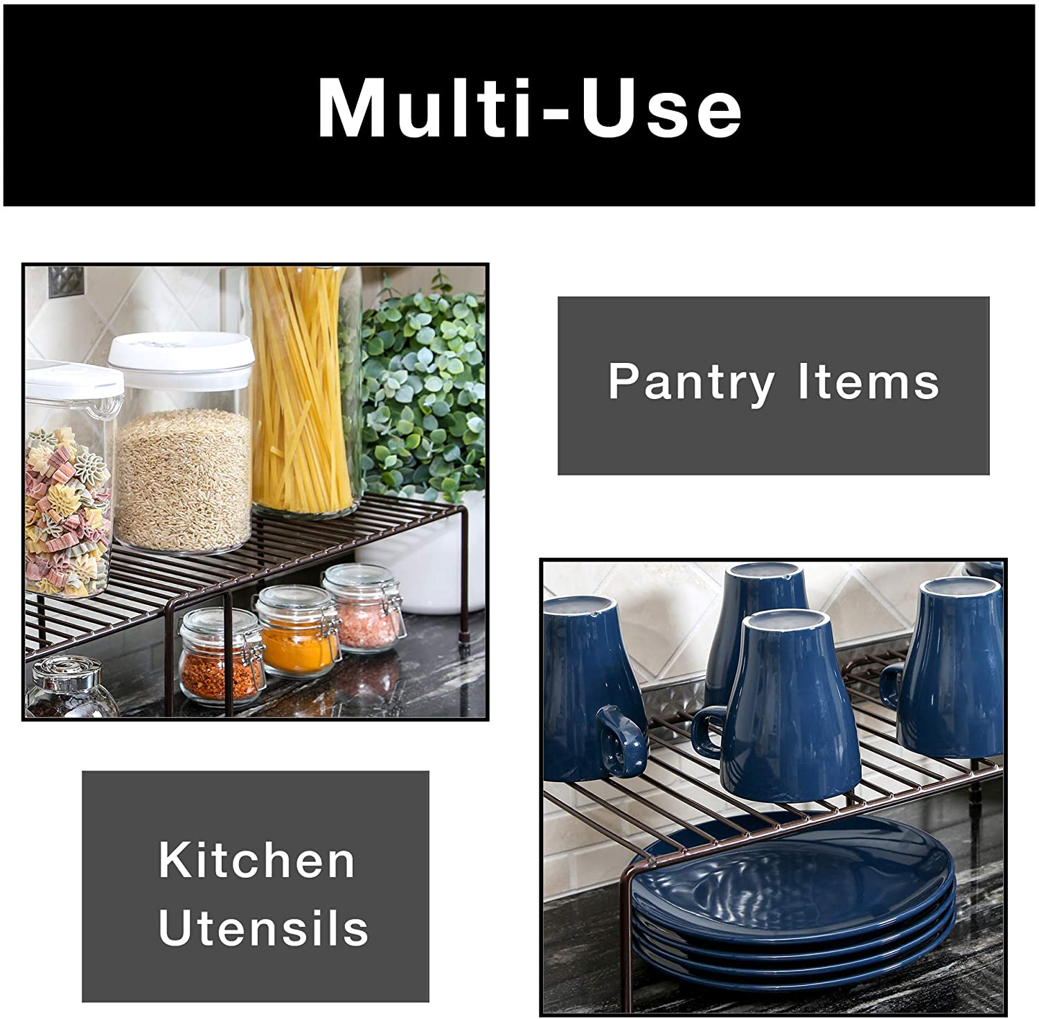 Expandable Cabinet Storage Rack | Smart Design® Kitchen