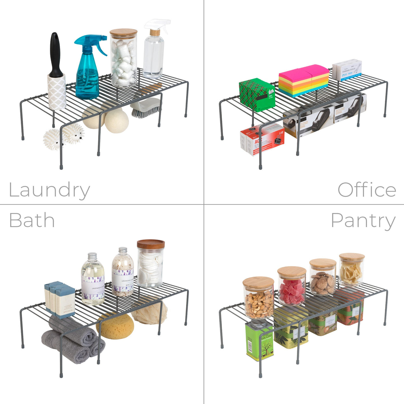 Expanding Racks Expandable Cabinet Storage Rack | Smart Design® Kitchen