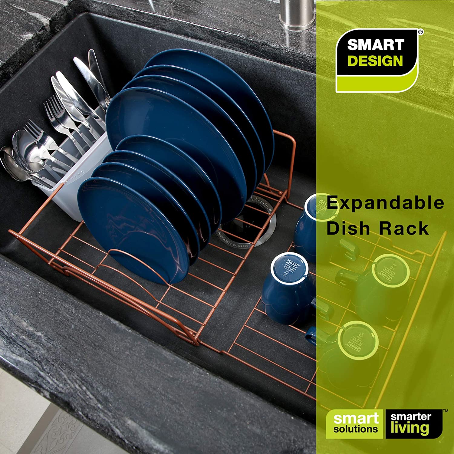 Smart Design Foldable Dish Drainer Rack - Sam's Club