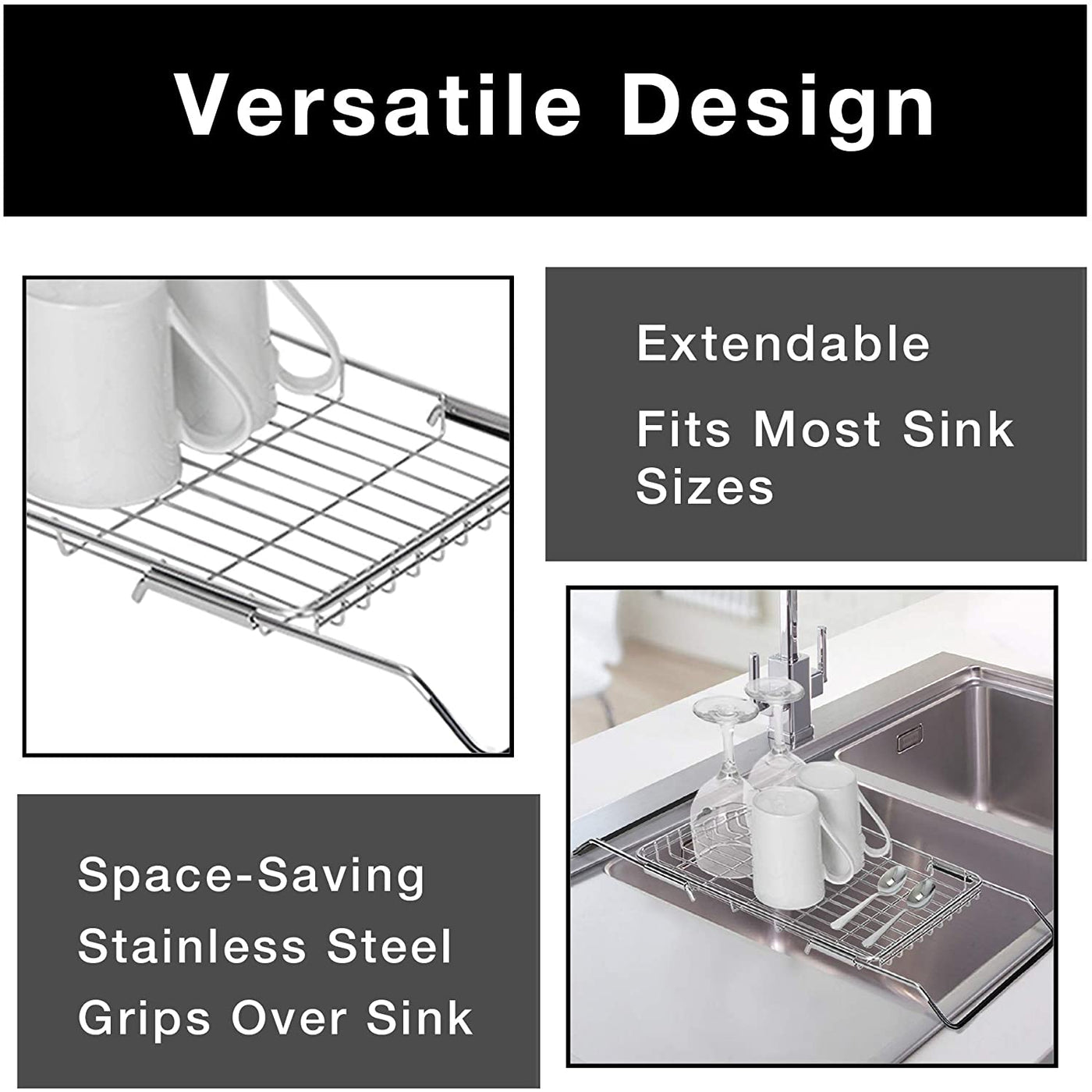 Expandable Dish Drainer with Adjustable Arms - Smart Design® 3