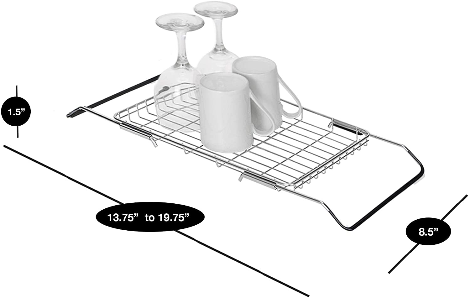 Expandable Dish Drainer with Adjustable Arms - Smart Design® 2