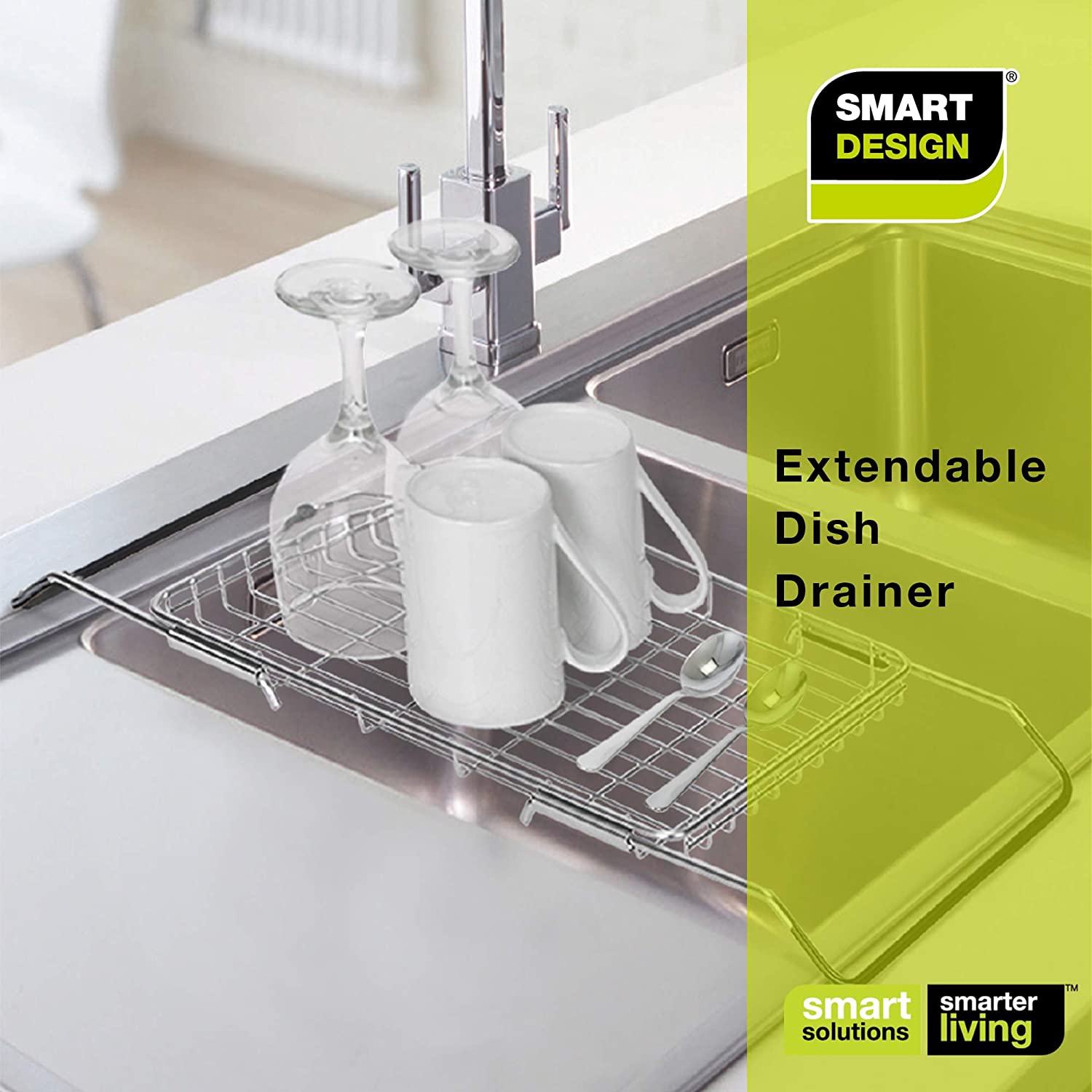 Extendable Dish Drying Rack Adjustable Kitchen Sink Racks