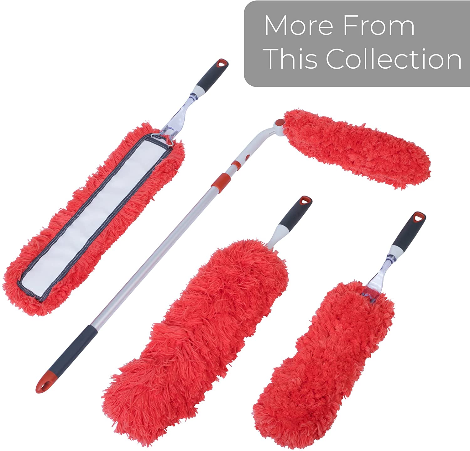 Smart Design Extendable Microfiber Duster - Comfort Non-Slip Grip Handle - Odor Resistant - Machine Washable - Cleaning Ceiling Fans, Crown Molding