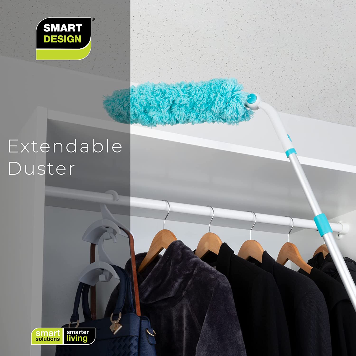 Extendable Duster Small Extendable Microfiber Duster | Smart Design® Cleaning