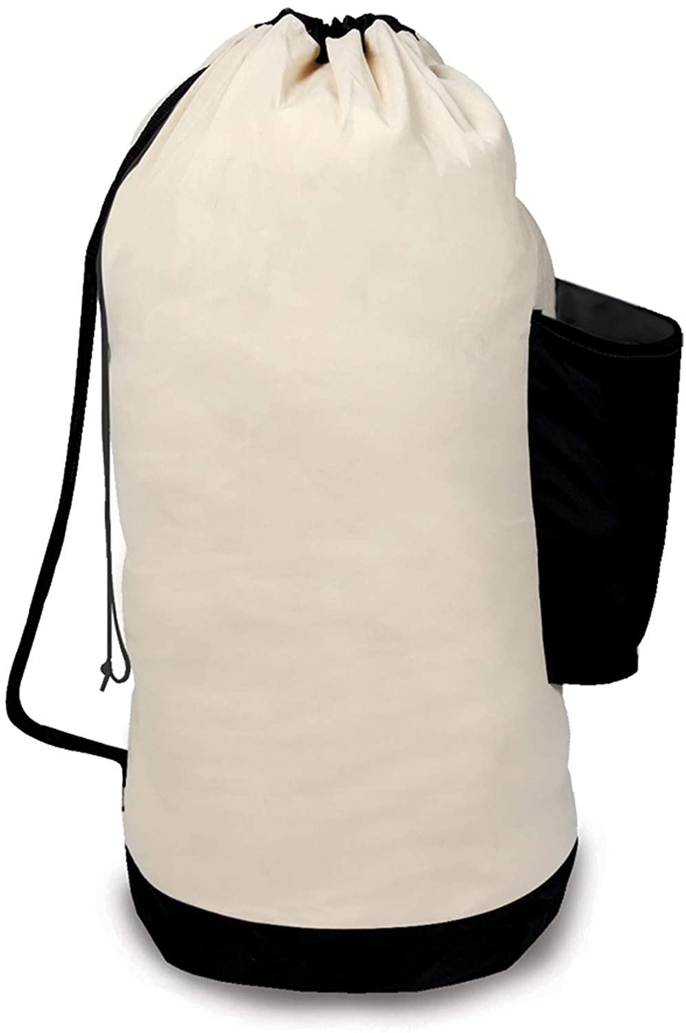 Extra Large Duffel Hamper Bag with Pocket - Heavy Duty Canvas - Holds 3 Loads - Smart Design® 1
