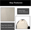 Extra Large Duffel Hamper Bag with Pocket - Heavy Duty Canvas - Holds 3 Loads - Smart Design® 4
