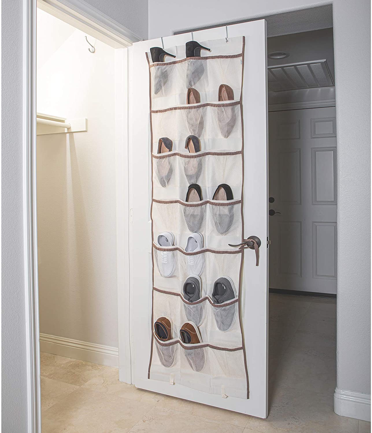 24-Pocket Over-The-Door Shoe Organizer