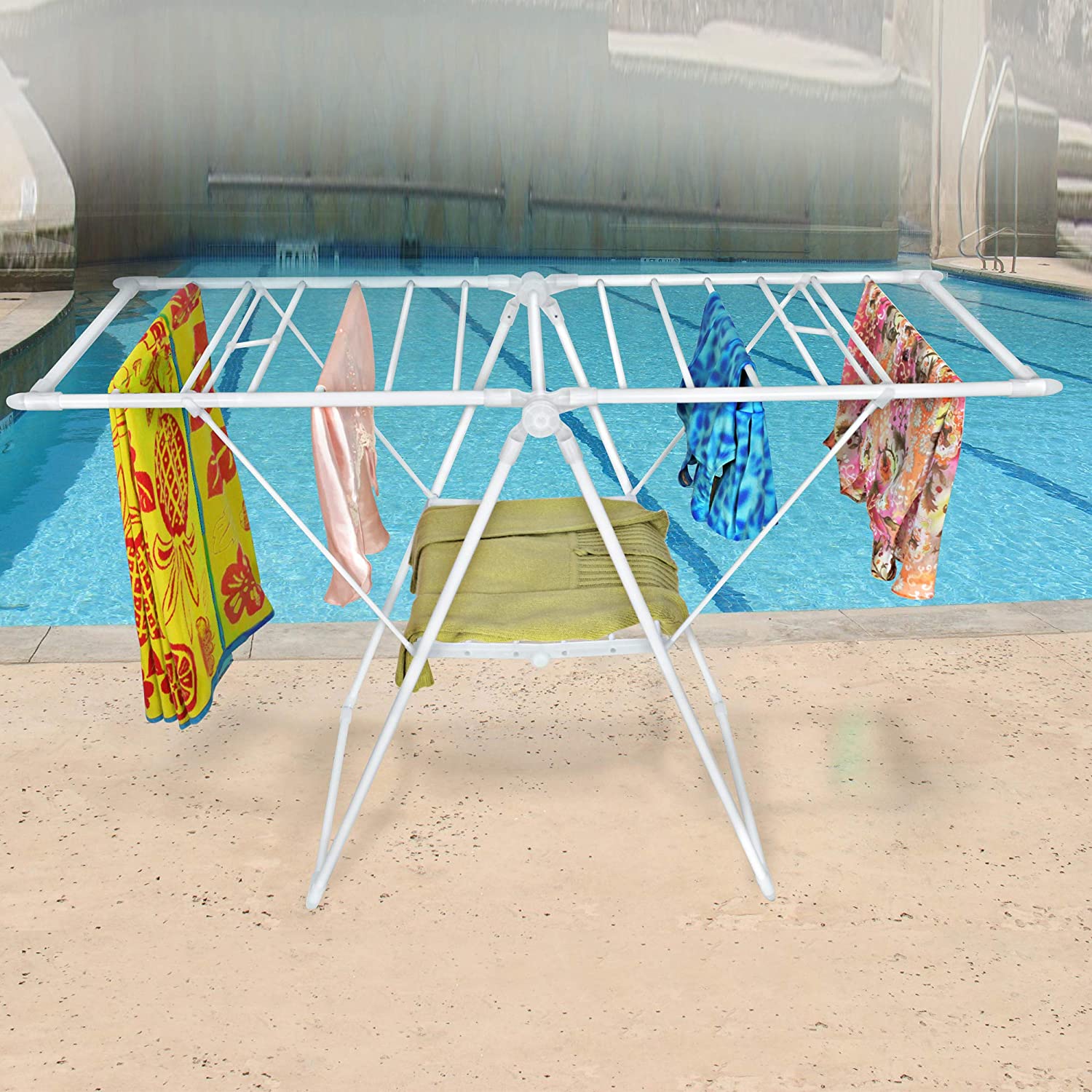 Foldable Clothes Drying Rack with Adjustable Wings - Smart Design® 2