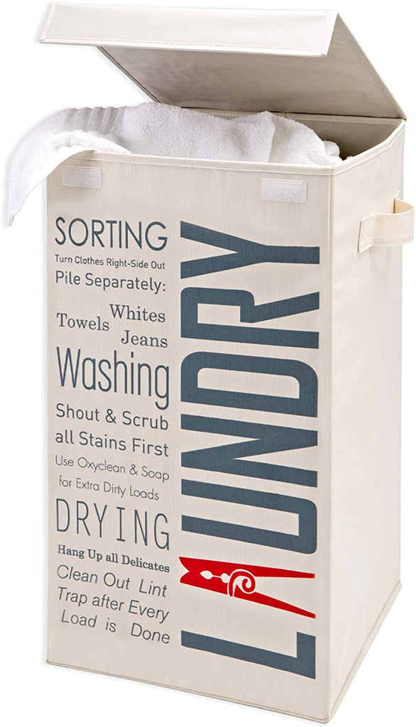 Foldable Laundry Hamper with Lid and Logo Design - Smart Design® 1