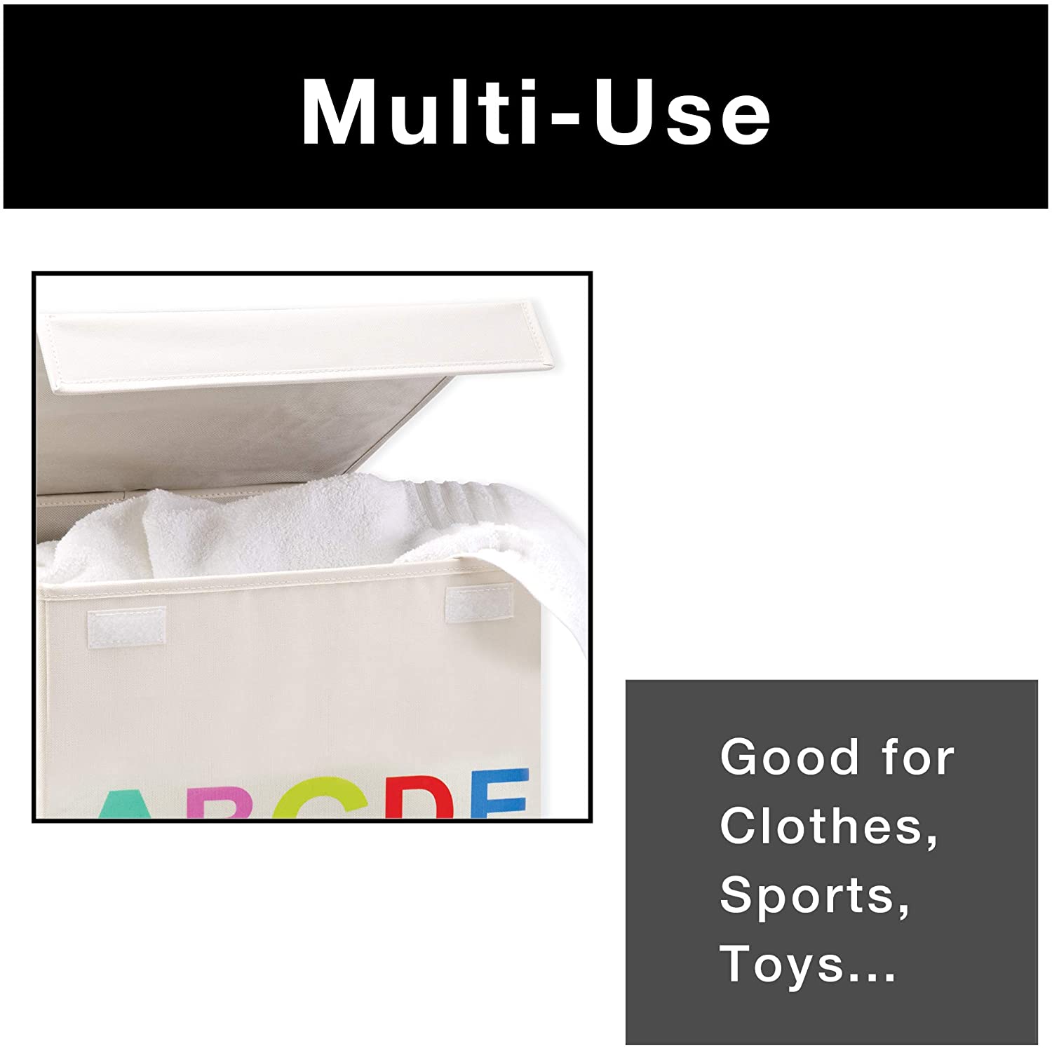 Foldable Laundry Hamper with Lid and Logo Design - Smart Design® 19
