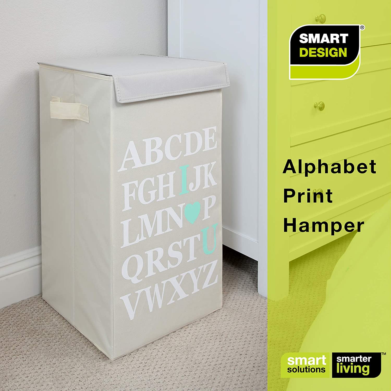 Foldable Laundry Hamper with Lid and Logo Design - Smart Design® 26