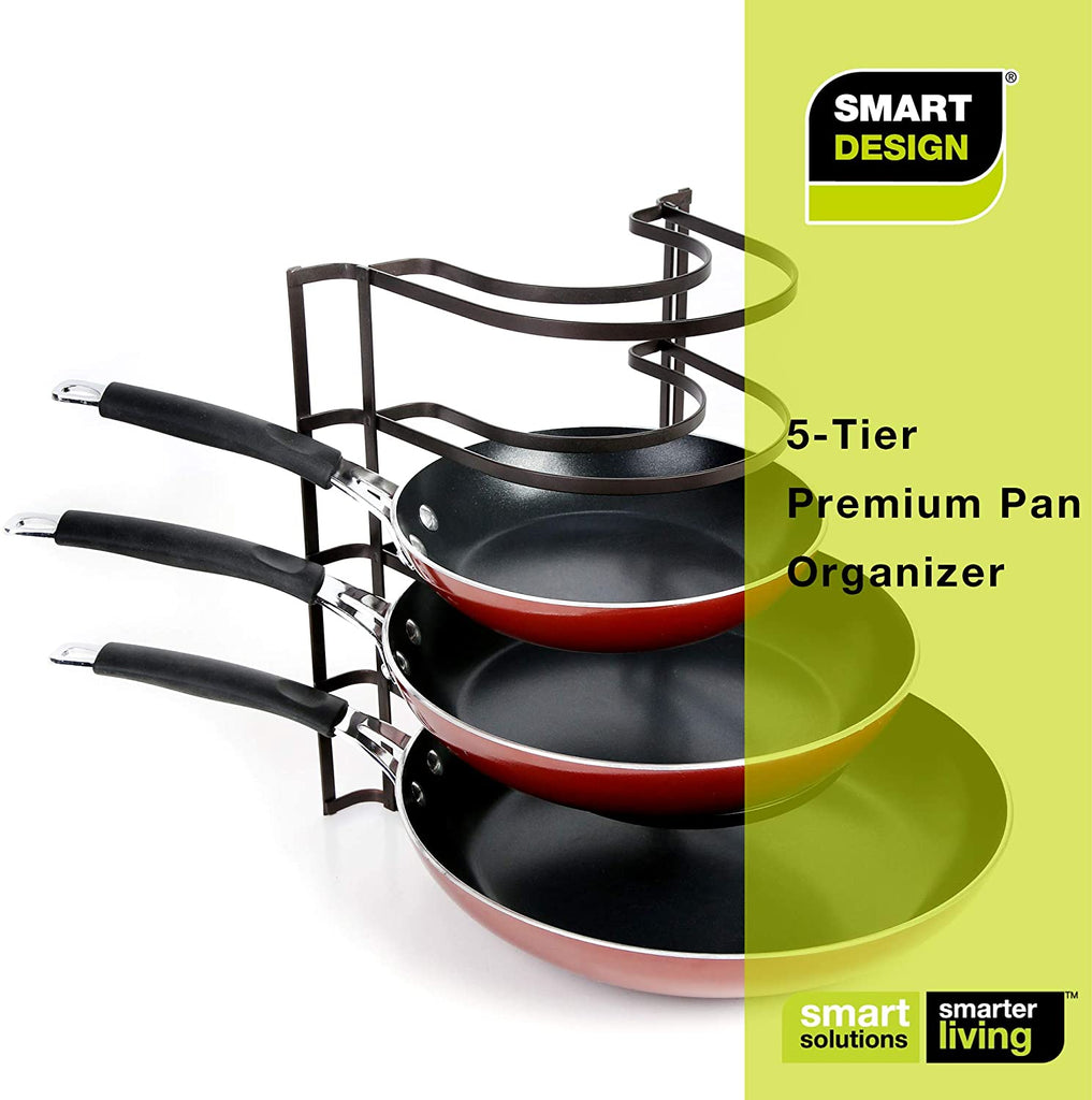 Tier Type Pan Rack Heavy Duty 5-Tier Pan Rack Storage Organizer | Smart Design® Kitchen