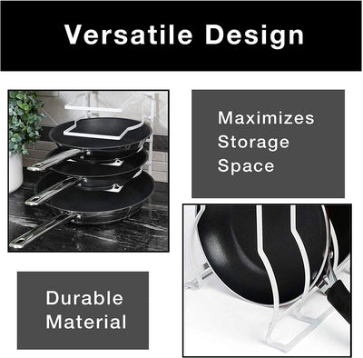 Heavy Duty Bakeware and Lid Storage Rack with 4-Compartments Dividers - Smart Design® 7