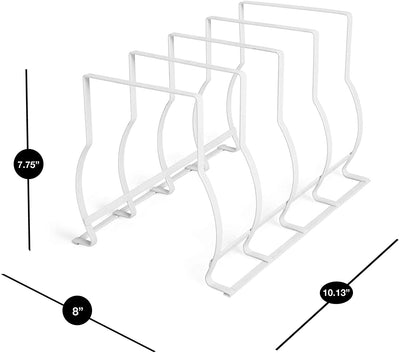 Heavy Duty Bakeware and Lid Storage Rack with 4-Compartments Dividers - Smart Design® 5