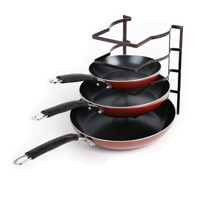 Heavy Duty Bakeware and Lid Storage Rack with 4-Compartments Dividers - Smart Design® 10