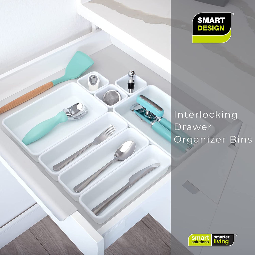 Interlocking Drawer Organizer - 8 Piece Set | Smart Design® Kitchen
