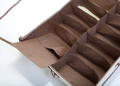 Jumbo Underbed Shoe Organizer with Zipper, Handle, and Clear Window - Smart Design® 3