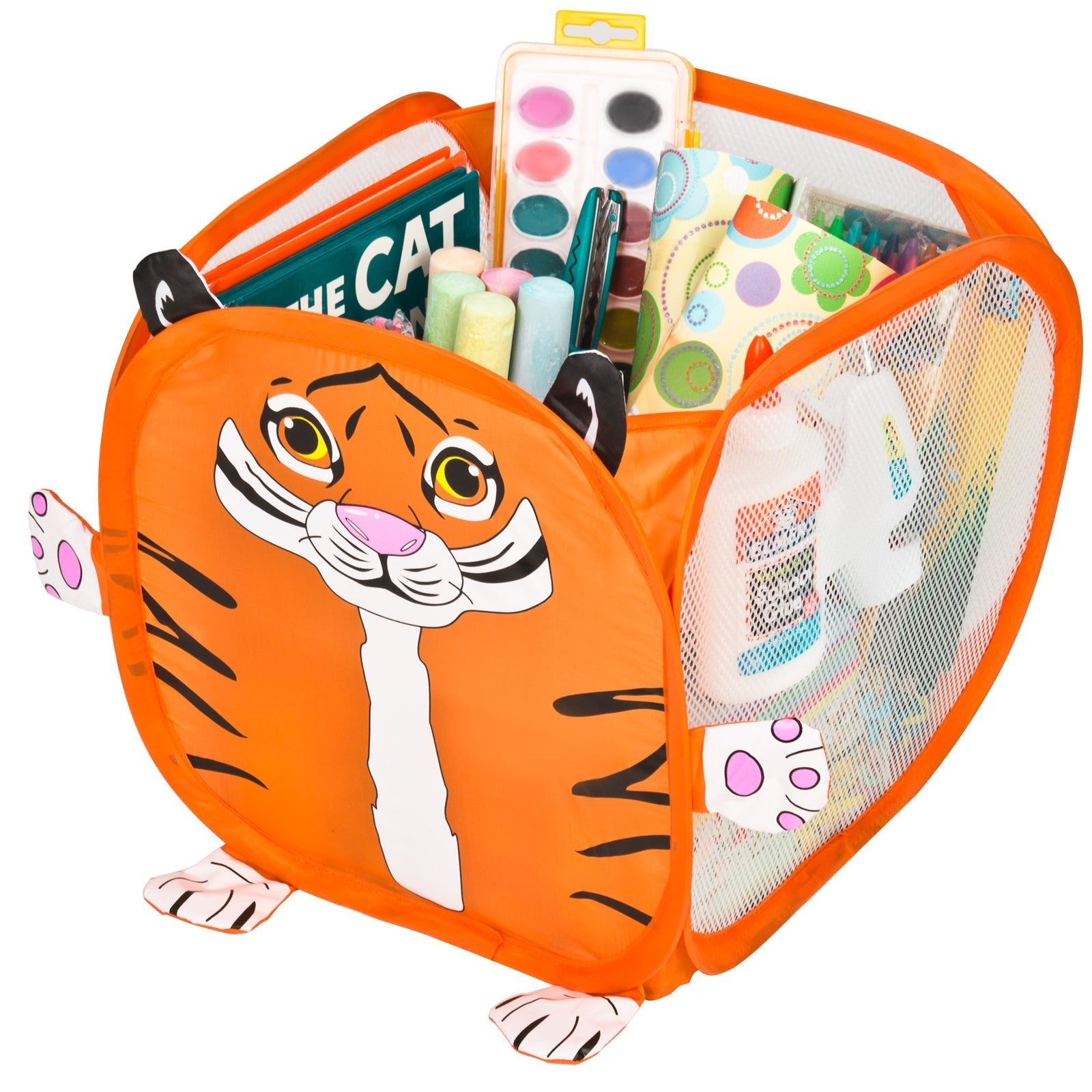 Kids Pop Up Organizer Cube with Animal Print - Smart Design® 8