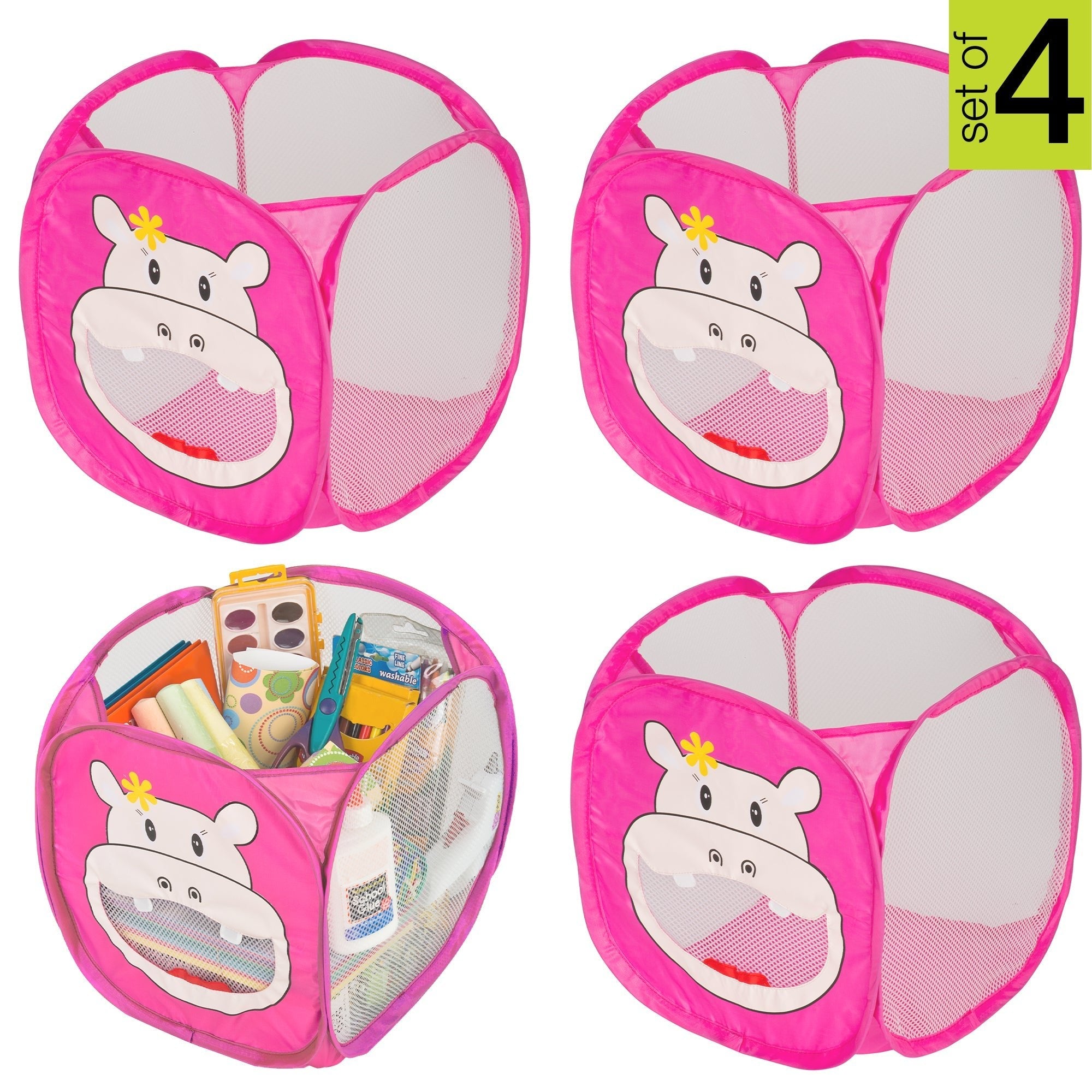 Kids Pop Up Organizer Cube with Animal Print - Smart Design® 11