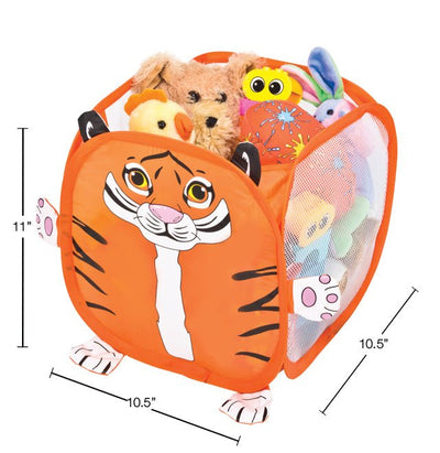 Kids Pop Up Organizer Cube with Animal Print - Smart Design® 20
